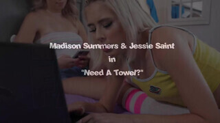 Jessie Saint és Madison Summers hármasban szexelnek